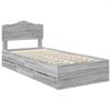 vidaXL Bettrahmen Graues Sonoma 90 x 190 cm Ingenieurs Holz 3413052 Bild 4
