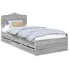 vidaXL Bettrahmen Graues Sonoma 90 x 190 cm Ingenieurs Holz 3413052 Bild 2
