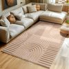 SIMPEX24 Designteppich Skandinavischer Boho, Rund, Höhe: 8 mm, Teppich Wohnzimmer, Schlafzimmer, Gästezimmer Bild 5