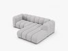 Micadoni Modulares Ecksofa Lupine 3-Sitzer Rechts Boucle Baloo Hellgrau Bild 3