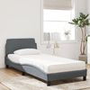 vidaXL Bett mit Matratze "Dover" Dunkelgrau 90x190 cm Samt 3208312 Bild 3