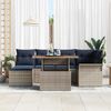vidaXL Garten-Sofa-Set mit Speicher 7 pcs Grau Poly Rattan 3358096 Bild 3