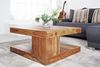 Puristischer Couchtisch SHIVA ca. 80x80cm massiv Sheesham Palisander Bild 3