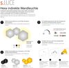 s.luce Hive indirekte LED Wandleuchte Kombination Weiß 35/45 Bild 2