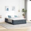 vidaXL Ottoman-Bett mit Matratze Dunkelgrau 140x200 cm Samt 3311190 Bild 3