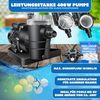 KESSER® Sandfilteranlage Sandfilter + 800g Filterbälle ersetzen 25kg Filtersand 7-Wege Ventil mit Druckanzeige Poolfilter 10 m³/h Filteranlage Filterkessel für Pool Schwimmbecken 10.200 L/h Blau Bild 3