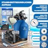 KESSER® Sandfilteranlage Sandfilter + 800g Filterbälle ersetzen 25kg Filtersand 7-Wege Ventil mit Druckanzeige Poolfilter 10 m³/h Filteranlage Filterkessel für Pool Schwimmbecken 10.200 L/h Blau Bild 2