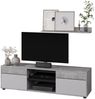 Wohnwand Berno Beton/Weiß 2 Teile Vicco Bild 5