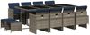 vidaXL 13-teiliges Garten-Ess-Set mit Kissen, grau, Polyrattan 3277752 Bild 2