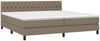 vidaXL Boxspringbett mit Matratze Taupe 200x200 cm Stoff, Härtegrad: H2 [3140325] Bild 3