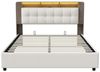Furnishings Home Stauraumbett Polsterbett Doppelbett LED + Hydraulisch (geeignet für Jugendliche und Kinder), Mit LED-Licht, Lattenrost, Kabelloses Laden, Samt, 140x200 cm Bild 4