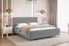 MEBLINI Polsterbett 120x200 ohne Lattenrost ohne Matratze – FABIO – Grau Samt – Doppelbett ohne Bettkasten - Stauraumbett - Kopfteil Bett ohne Stauraum Bild 1