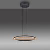 LED-Pendelleuchte MONDO Famera 50 cm, Metall, Schwarz, Holzfarben, 50 x 200 x 50 cm Bild 3