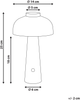 Kabellose LED Tischlampe AGUSAN mit Dimmer Metall Grau Bild 2