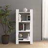 Bücherregal | Standregal Weiß 60x35x125 cm Massivholz Bild 2