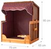 Relaxdays Hundestrandkorb Holz & Rattan inkl. Napf Bild 4