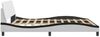 vidaXL Bettgestell "Dover" Weiß und Schwarz 180x200 cm Kunstleder 373244 Bild 5