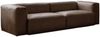 KAWOLA Sofa CELESTE 4-Sitzer Leder dunkelbraun 72 x 114 x 302 cm Bild 3