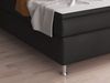 inter Boxspringbett Oslo Kunstleder mit 7 Zonen Taschenfederkernmatratzen und Topper (180x200 cm, Schwarz inkl. 7 Zonen Taschenfederkernmatratzen und Topper), Taschenfederkern-Komfort, gepolstertes Kopfteil, inklusive Matratzen Bild 4