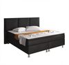 inter Boxspringbett Oslo Kunstleder mit 7 Zonen Taschenfederkernmatratzen und Topper (180x200 cm, Schwarz inkl. 7 Zonen Taschenfederkernmatratzen und Topper), Taschenfederkern-Komfort, gepolstertes Kopfteil, inklusive Matratzen Bild 1