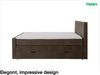 MEBLINI King Boxspringbett VARANO 120x200 cm mit Bettkasten – H4/Braun Samt Polsterbett - Gepolstert Doppelbett mit Matratze und Topper - Polsterbett mit Stauraum - Bett mit Kopfteil – Stauraumbett Bild 3