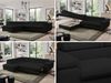 Mks Möbel 'Pedro L-Form' Ecksofa mit Schlaffunktion, verstellbaren Kopfstützen & Bettkasten, Schwarz, Boucle, links Bild 2