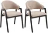 Vente-unique - SOLUNA Stuhl Stoff Schokoladenbraun - B 53,5 cm x H 82 cm x L 56 cm Bild 2