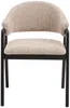 Vente-unique - SOLUNA Stuhl Stoff Schokoladenbraun - B 53,5 cm x H 82 cm x L 56 cm Bild 3