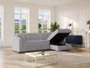 Vente-unique - DARIELO Sofa Stoff Grau - B 223 cm152 cm x H 93 cm x L 275 cm Bild 2
