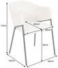 riess-ambiente Esszimmerstuhl NOBLESSE grau / schwarz - Chenille, Metallgestell, Retro, Armlehnen (Einzelartikel, 1 St), halbrunder Stuhl - ideal für Küche, Ess-, Arbeits-. Wohnzimmer & Büro Bild 2