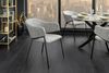 riess-ambiente Esszimmerstuhl NOBLESSE grau / schwarz - Chenille, Metallgestell, Retro, Armlehnen (Einzelartikel, 1 St), halbrunder Stuhl - ideal für Küche, Ess-, Arbeits-. Wohnzimmer & Büro Bild 5