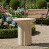 Merax Gartenbeistelltisch, Beistelltisch für den Außenbereich, aus Magnesium Oxide, mit modernem Stil, Beige Bild 5