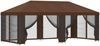 vidaXL Pavillon mit Seitenwänden 6 x 3 m Braun Polyester und Stahl 190 3376030 Bild 2