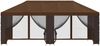 vidaXL Pavillon mit Seitenwänden 6 x 3 m Braun Polyester und Stahl 190 3376030 Bild 3
