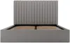 Vente-unique - SARAH Bett Samt Grau - B 214 cm x H 120 cm x L 170 cm Bild 4