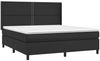 vidaXL Boxspringbett mit Matratze Schwarz 180x200 cm Kunstleder 3132453 Bild 3