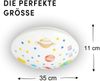 Coole LED Deckenleuchte mit Weltall Motiv fürs Kinderzimmer, bunt Ø 35cm Bild 3