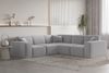 Ecksofa Designersofa CELES PREMIUM Stoff Opera Velvet Hellgrau Seite Universal Bild 5