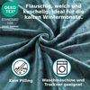 MALIKA® Premium warme Spannbettlaken Cashmere-Touch Bettlaken Jersey Fleece Spannbetttuch Laken, Farbe:Dunkelgrün, Größe:120x200 cm Bild 3