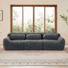 3-Sitzer Sofa aus Plüschstoff, modular & rahmenlos, 291×104×73, Grau, ohne Montage Bild 4
