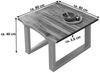 Couchtisch Baumkante 80 x 80 cm Akazie cognacfarben silber Esra 76844499 Bild 2