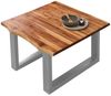 Couchtisch Baumkante 80 x 80 cm Akazie cognacfarben silber Esra 76844499 Bild 3