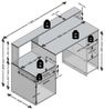Schreibtisch >BOLTON< in Eiche Dekor-weiß - 138,5x91,6x53,5cm (BxHxT) Bild 4