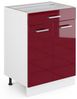 Küchenunterschrank R-Line Rot Hochglanz 60 cm mit Schublade, ohne Arbeitsplatte Vicco Bild 5