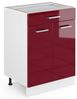 Küchenunterschrank R-Line Rot Hochglanz 60 cm mit Schublade, ohne Arbeitsplatte Vicco Bild 4