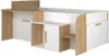 Vente-unique - PEDRO Bett Holz, Platte BeigeWeiß - B 134,6 cm x H 90 cm x L 206,4 cm Bild 2