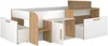 Vente-unique - PEDRO Bett Holz, Platte BeigeWeiß - B 134,6 cm x H 90 cm x L 206,4 cm Bild 5