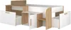 Vente-unique - PEDRO Bett Holz, Platte BeigeWeiß - B 134,6 cm x H 90 cm x L 206,4 cm Bild 4