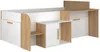 Vente-unique - PEDRO Bett Holz, Platte BeigeWeiß - B 134,6 cm x H 90 cm x L 206,4 cm Bild 3