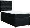 vidaXL Boxspringbett mit Matratze Schwarz 90x200 cm Stoff 3293472 Bild 3